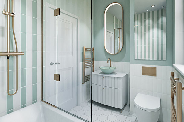 Art Deco Inspired Bathroom For Ungar Architects
