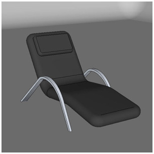 Chair modelled in Sketchup