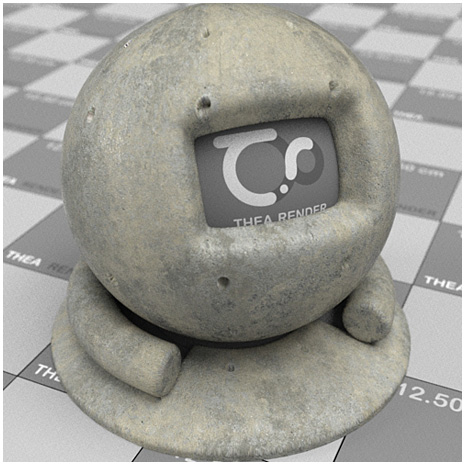 Concrete material with dirt mapping.